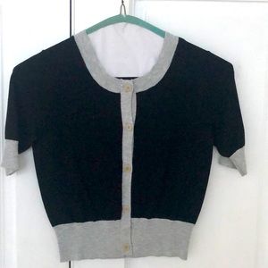 THEORY Black w/ Grey trim Cardigan - Size P